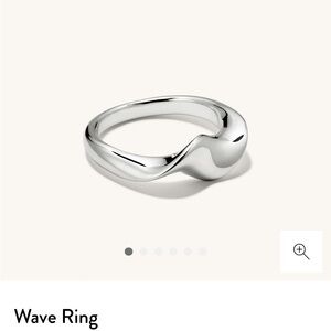 Mejuri Sterling Silver Wave Ring Sz. 7